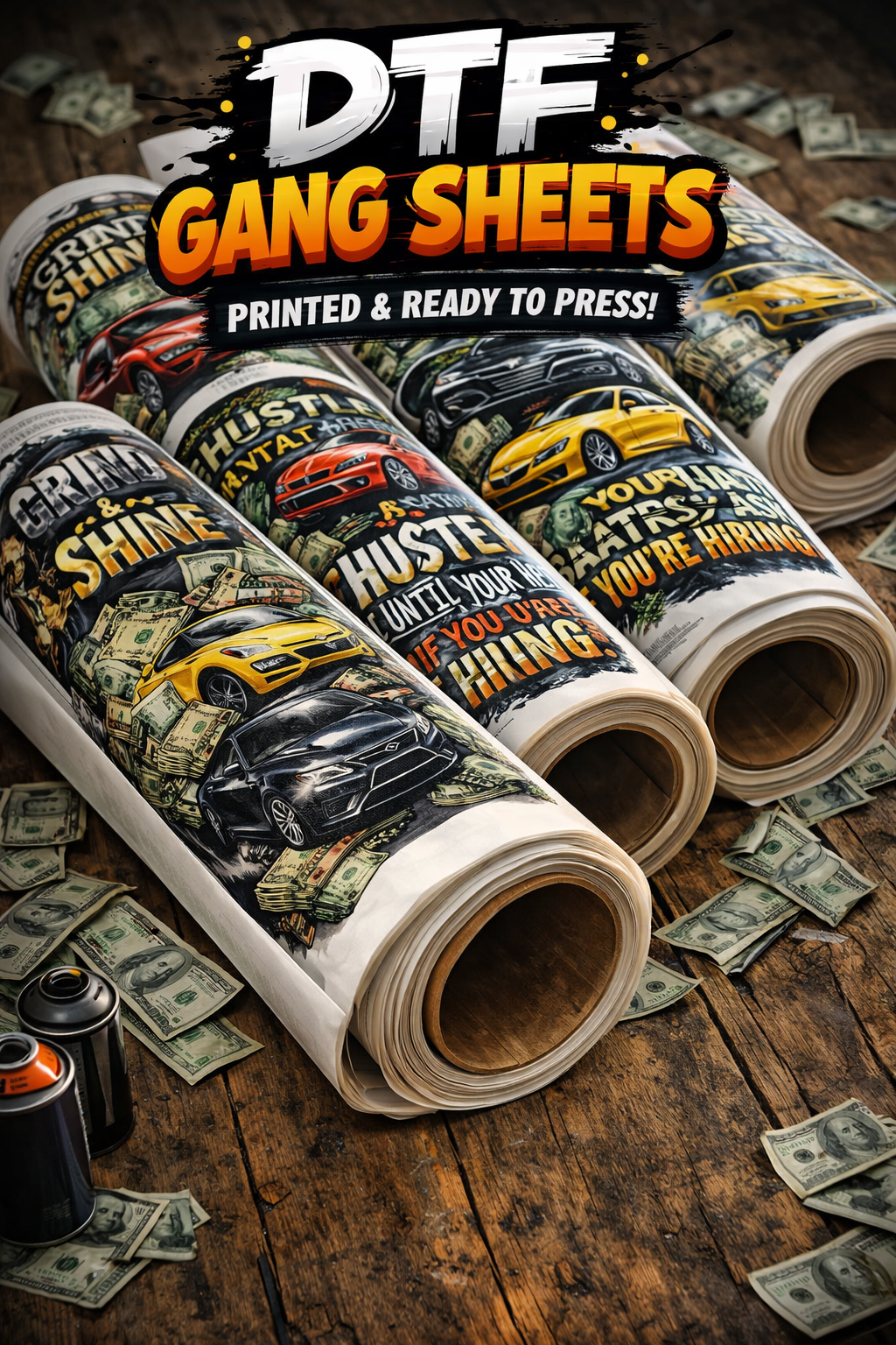 CUSTOM DTF GANG SHEET (5 yards) 22x180